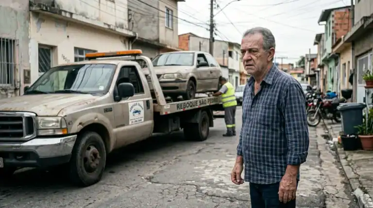 Pessoa com ar de preocupação diante de dívida bancária e risco de perder o veículo