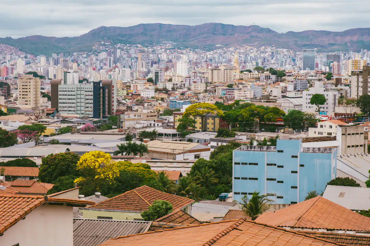 Vista panorâmica de Belo Horizonte, em Minas Gerais, estado da Delegacia Virtual para boletim de ocorrência online