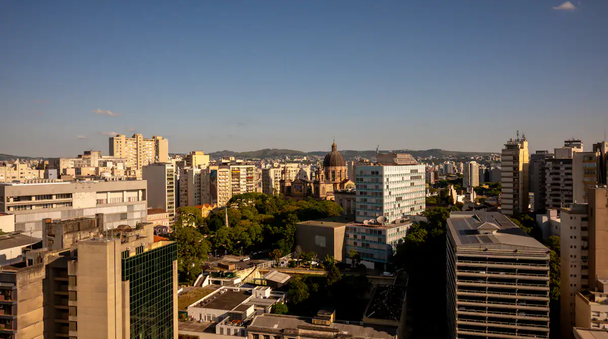 Vista de Porto Alegre, no Rio Grande do Sul, estado da Delegacia Online para boletim de ocorrência