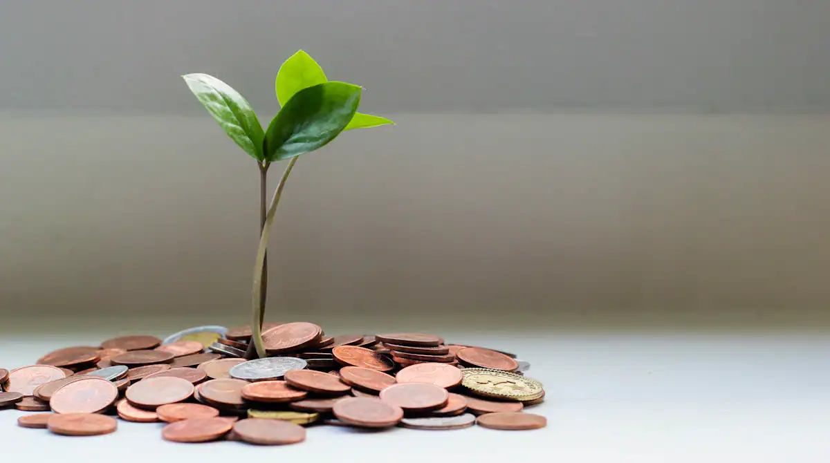Mãos depositando moedas em pote de economias, simbolizando o caminho para sair das dívidas