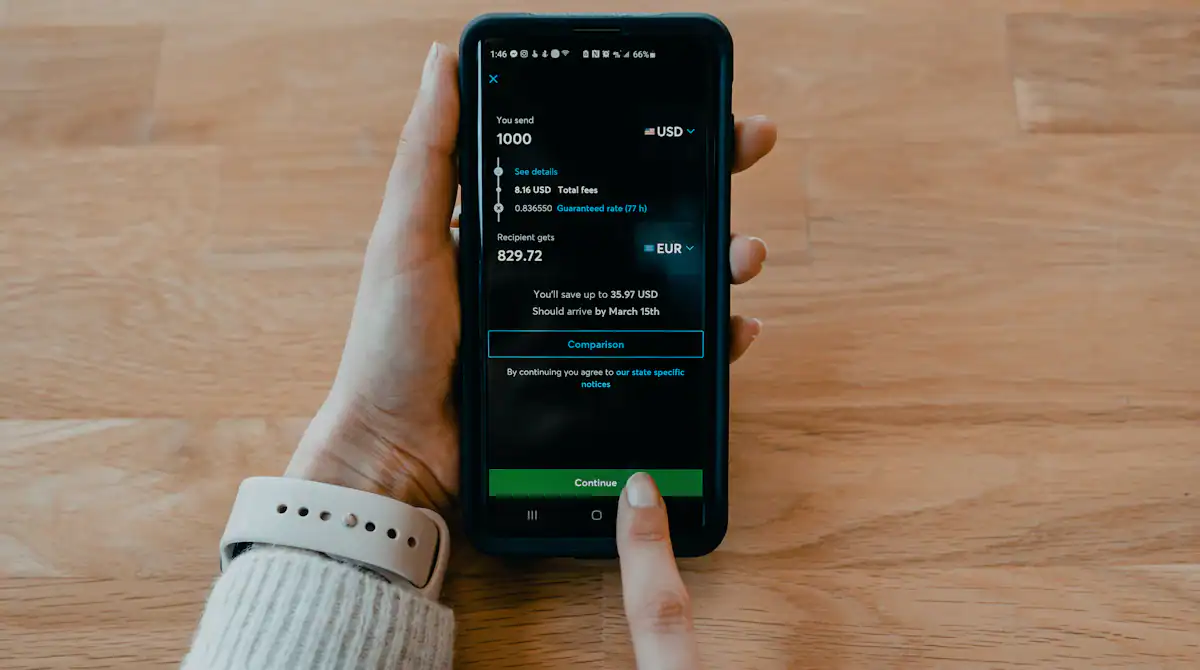 Celular exibindo aplicativo de finanças, ilustrando as consultas gratuitas do CPF no Registrato e no SVR